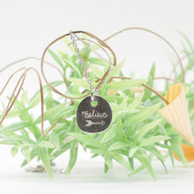 Load image into Gallery viewer, Believe Arrow Pewter Necklace