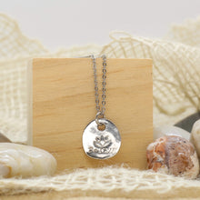 Load image into Gallery viewer, Be Still-Lotus Pewter Necklace