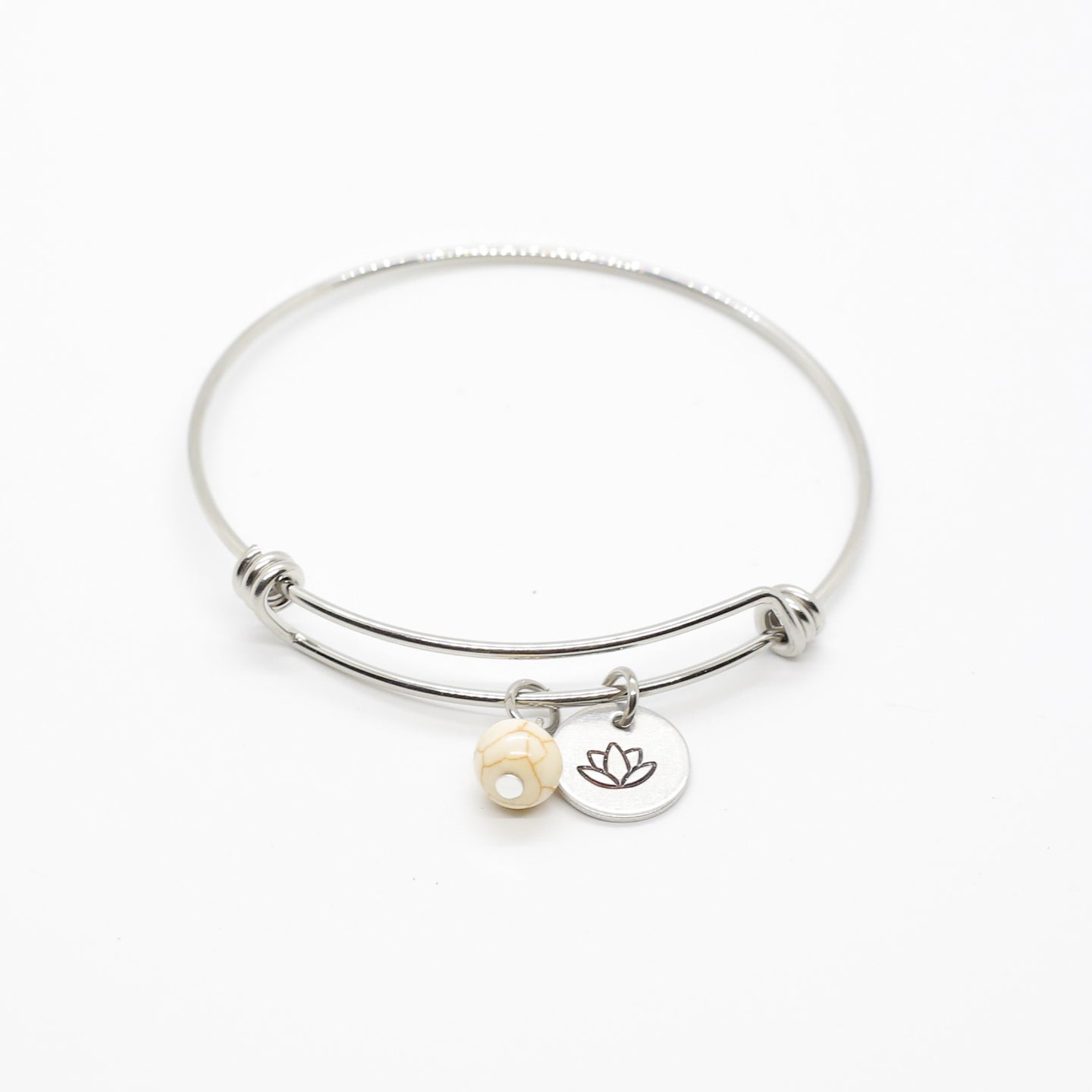 Bracelet lotus fluorescent en perles • Joli Bracelet